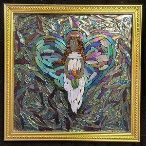 Iredescent Stained Glass Angel
